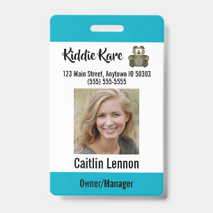 Tarjeta De Identificación ID de foto de empleado personalizado