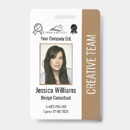 Tarjeta De Identificación ID de foto de empleado personalizado de la empresa