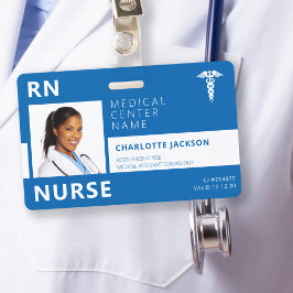 Tarjeta De Identificación ID de foto del empleado médico del hospital enferm