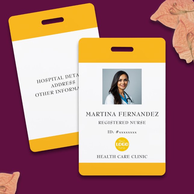 Tarjeta De Identificación ID de foto personalizado de enfermera registrada a (Subido por el creador)