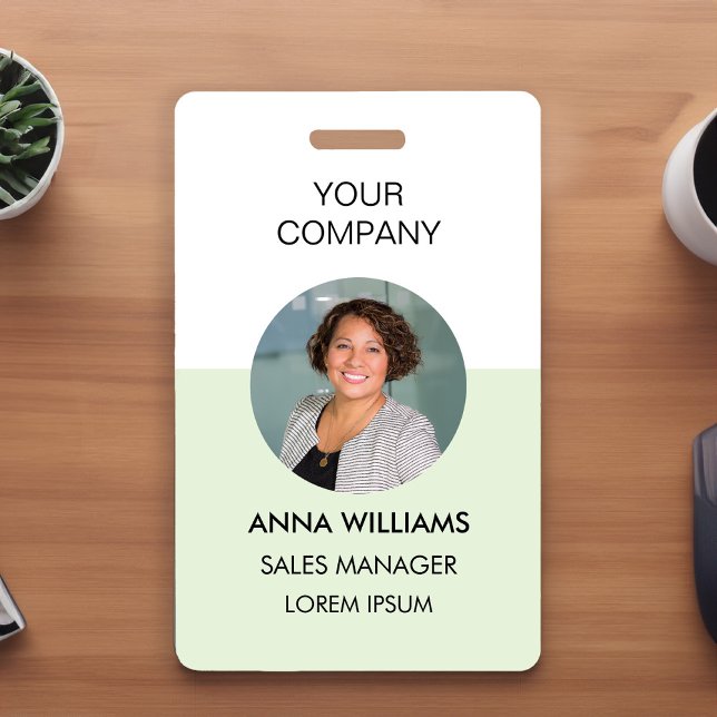 Tarjeta De Identificación id. de fotografía de la ronda de empleados (Subido por el creador)