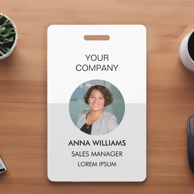 Tarjeta De Identificación id. de fotografía de la ronda de empleados (Subido por el creador)