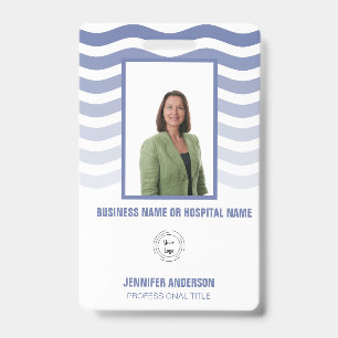 Tarjeta De Identificación ID de hospital o empresa con código de barras