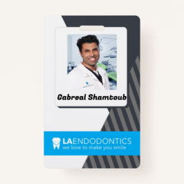 Tarjeta De Identificación ID de imagen de empleado con rayas grises personal