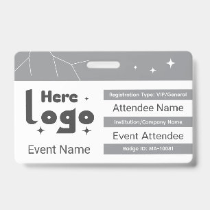 Tarjeta De Identificación ID de insignia personalizada para gala VIP