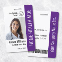 ID de la foto del asistente de enfermería certific