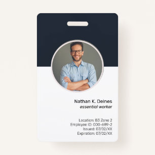 Tarjeta De Identificación ID de la marina   Seguridad de la compañía de foto