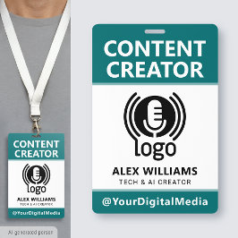 Tarjeta De Identificación ID de medios Pase Logotipo Contenido Creador Segur