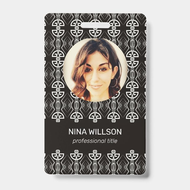 Tarjeta De Identificación Id. de negocio de Art Deco (Front)