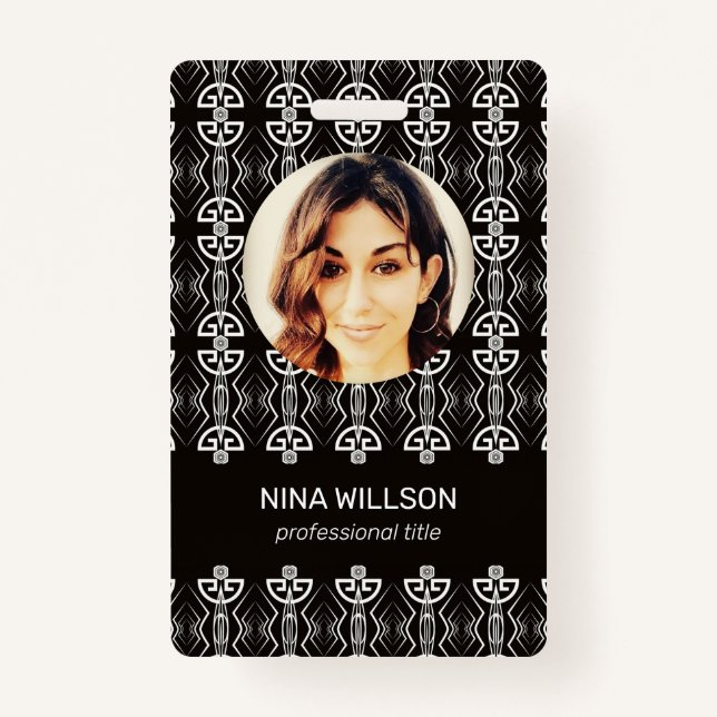 Tarjeta De Identificación Id. de negocio de Art Deco (Anverso)