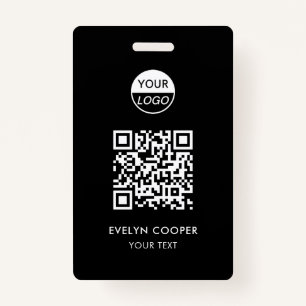 Tarjeta De Identificación Id. de negocio Insignia de empleado de QR
