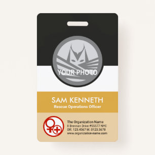 Tarjeta De Identificación Id. de personal de plantilla de plantilla de fotog