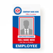Id. de plantilla de color tricolor de empleado fot