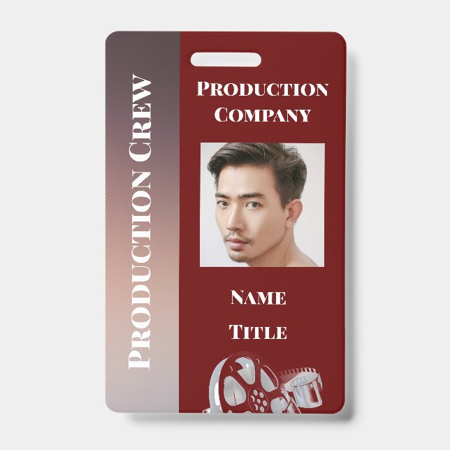 Tarjeta De Identificación Id. de producción (Parte frontal)