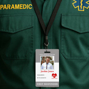 Tarjeta De Identificación ID de seguridad de foto de primer responsable pers