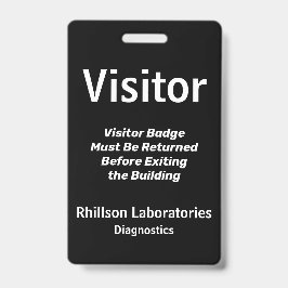 Tarjeta De Identificación ID de visitante personalizado