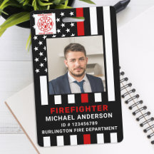 ID del bombero fotográfico personalizado del depar