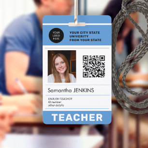 Tarjeta De Identificación ID del empleado del logotipo de QR CODE de la foto