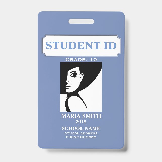 TARJETA DE IDENTIFICACIÓN ID DEL ESTUDIANTE (Parte frontal)