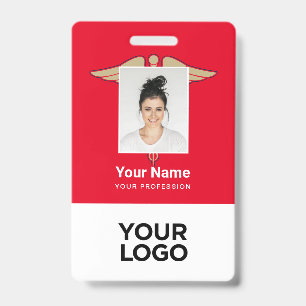 Tarjeta De Identificación ID del nombre del Médica de enfermería del emplead