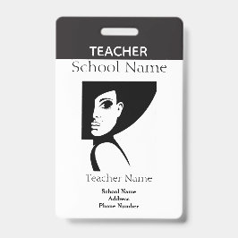 Tarjeta De Identificación ID del profesor