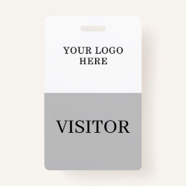 Tarjeta De Identificación ID del visitante en Personalizar vertical blanco y