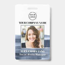 Tarjeta De Identificación Id. fotográfico de empresa de empleado personaliza