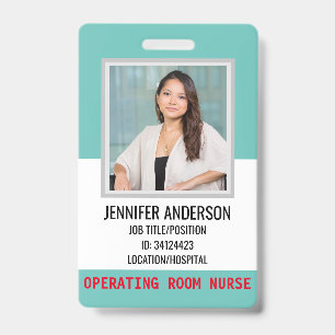 Tarjeta De Identificación ID Médico Hospitalario Simple
