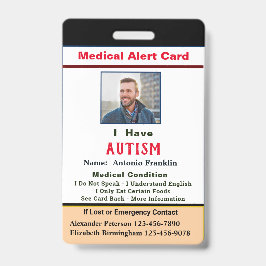 Tarjeta De Identificación ID personalizado Identificación Niño Adulto Foto N