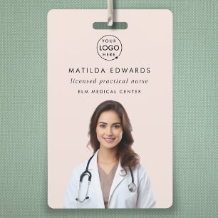 Tarjeta De Identificación Identidad de seguridad del personal clínico médico