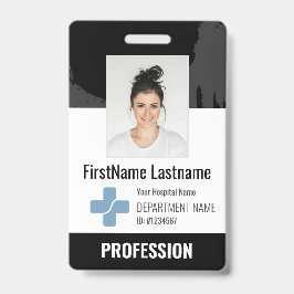 Tarjeta De Identificación Identificación con foto personalizada de médico, e