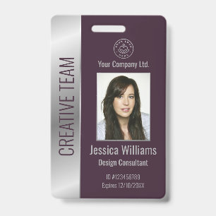 Tarjeta De Identificación Identificación corporativa personalizada de emplea