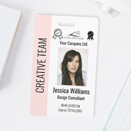 Tarjeta De Identificación Identificación corporativa personalizada para empl