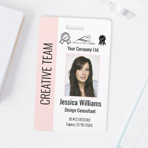 Tarjeta De Identificación Identificación corporativa personalizada para empl