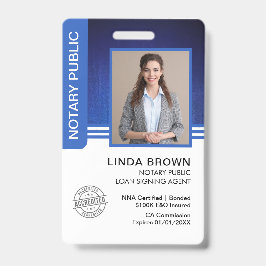 Tarjeta De Identificación Identificación de Agente de Firma de Préstamo de N