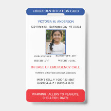 Identificación de Emergencia Infantil con Foto Sim