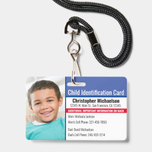 Tarjeta De Identificación Identificación de emergencia médica por alergia in