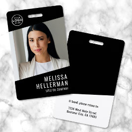 Tarjeta De Identificación Identificación de empleado con el logotipo de la e