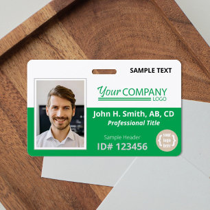 Tarjeta De Identificación Identificación de empleado con foto de entrada de