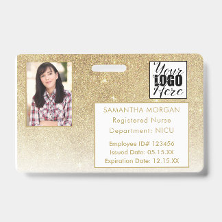 Tarjeta De Identificación Identificación de Empleado con Logo y Foto con Bri