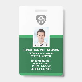 Tarjeta De Identificación Identificación de empleado personalizada con foto,