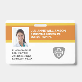 Tarjeta De Identificación Identificación de empleado personalizada con foto,