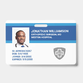 Tarjeta De Identificación Identificación de Empleado Personalizada con Foto,