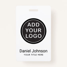 Tarjeta De Identificación Identificación de encargo del título del nombre