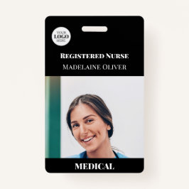 Tarjeta De Identificación Identificación de enfermero médico Foto Insignia c