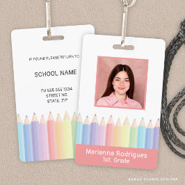 Tarjeta De Identificación Identificación de Foto con Nombre de Maestro Arcoí