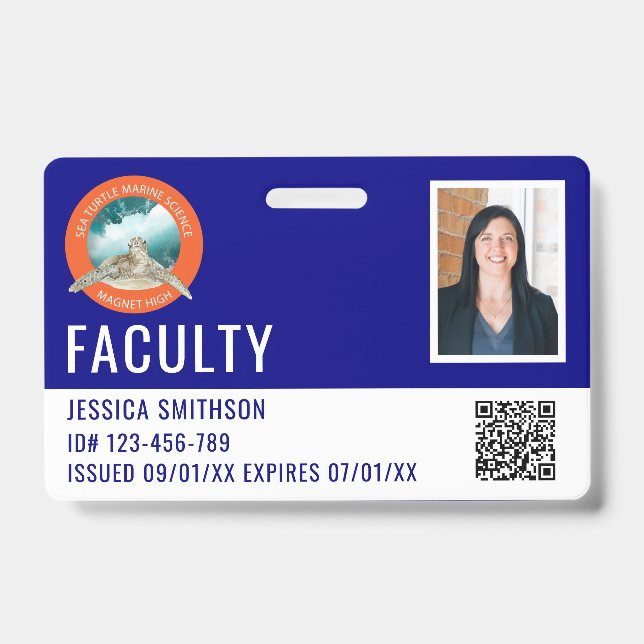 Tarjeta De Identificación Identificación de foto de escuela o de empresa Ins (Parte frontal)