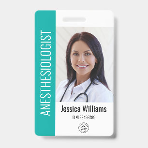 Tarjeta De Identificación Identificación de foto del empleado médico del hos
