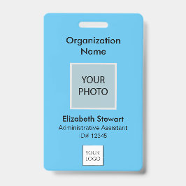 Tarjeta De Identificación Identificación de foto y logotipo de empleado pers