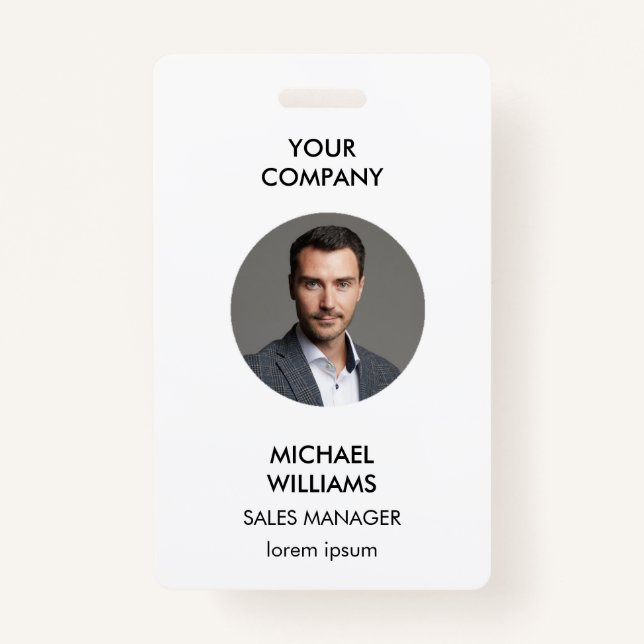 Tarjeta De Identificación Identificación de la foto (Anverso)